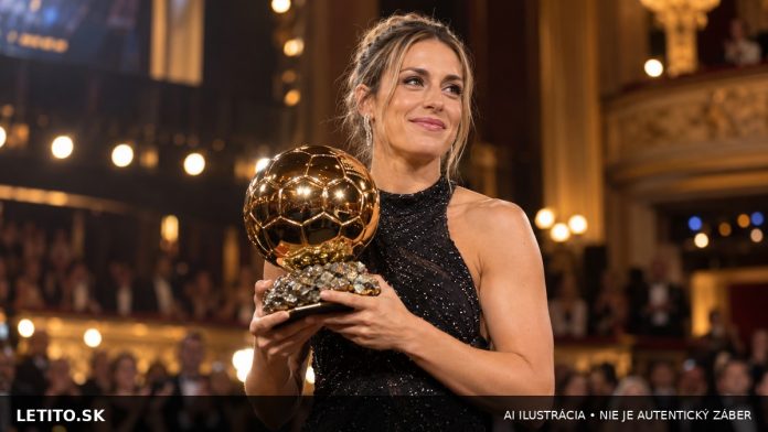 Alexia Putellas s trofejou Zlatej lopty na slávnostnom galavečere
